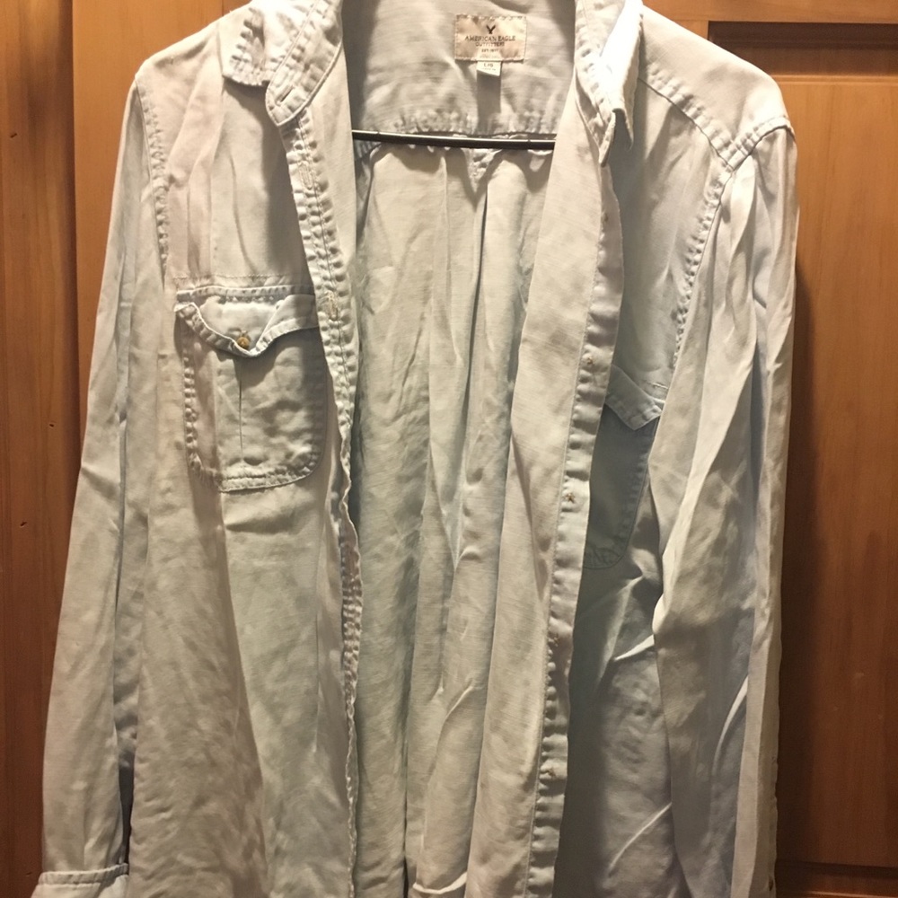 American Eagle denim button up